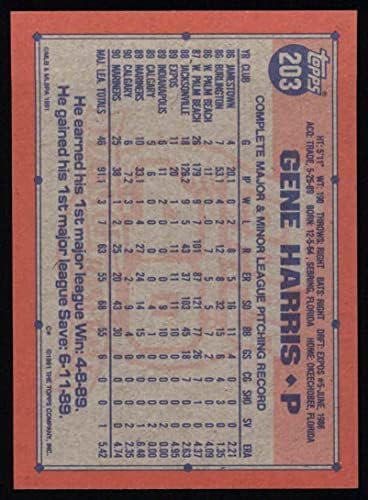 1991 TOPPS 203 Gene Harris Seattle Mariners NM / MT Mariners