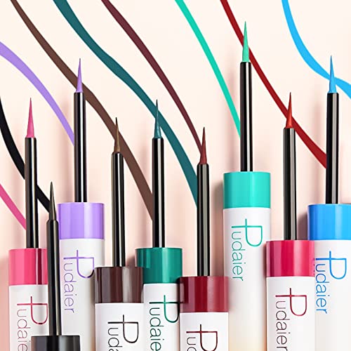 Espoce tečni Eyeliner, Eyeliner Liquid Liner brzo sušenje, Ultra-Fine dugotrajne olovke za oči u boji visoko pigmentirane šarene olovke za oči za šminkanje očiju 0.12 Oz