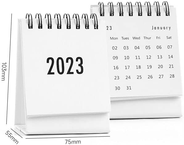 Hosfairy 2023 Nova Godina Calendar Mali Desk Calendar Simple Desk Coil Notepad Kraft Papir Kalendar Dnevni