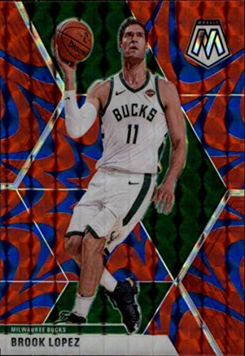 2019-20 Panini Mosaic Retroactive Blue # 105 Brook Lopez Milwaukee Bucks NBA košarkaška trgovačka kartica