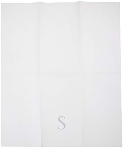 Caspari White Pearl & Silver Paper Lan Gost ručnik salvete u pismu I - paket od 24