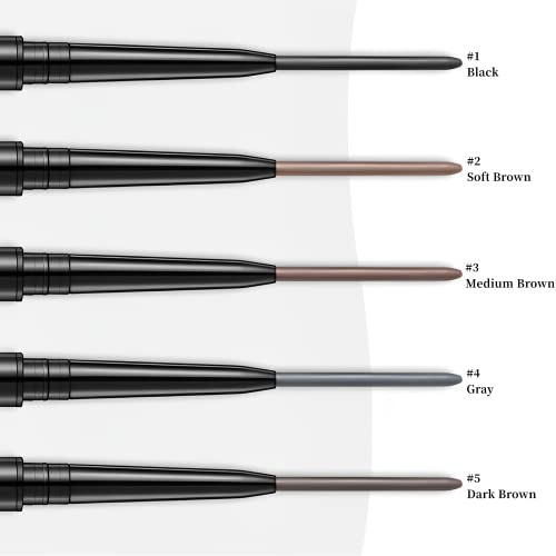 Olovka za obrve, 2kom profesionalna mikro olovka za obrve sa četkom za Spoolie, Dugonasta vodootporna