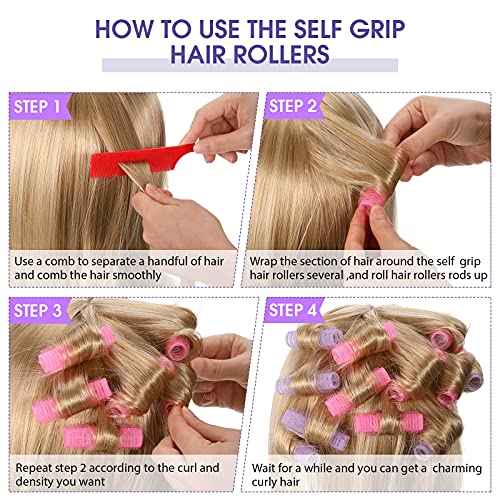 36 komada Self Grip mali uvijači za kosu Self Grip Salon Frizerski uvijači valjci za kosu Salon Frizerski češalj za Rat rep Frizerski uvijači alati za žene