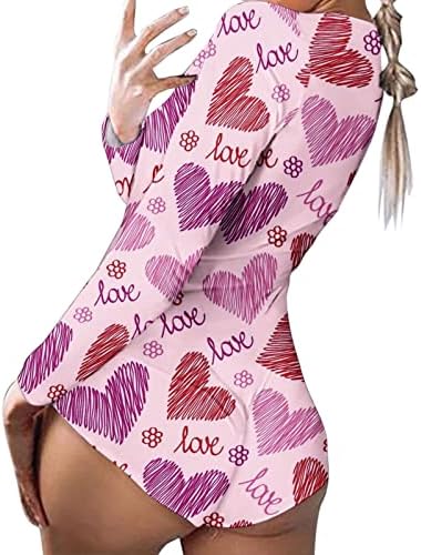 Valentine Seksi Roman PJS za žene bez leđa V izrez dugih rukava BodySuits Bodycon Onej kratke hlače 1 komad