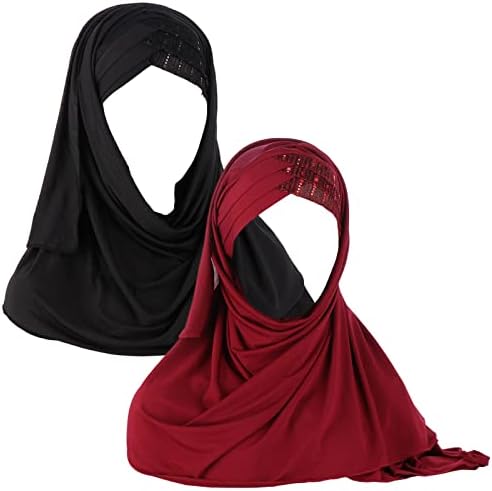 2 komada šljokice Glitter Cross Musliman Hijab Scarf Turban ženski maramički ženski omota