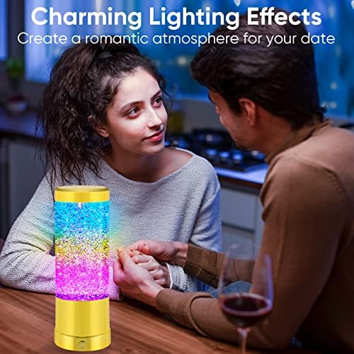 SENCU Lava lampa, dugine svjetlucave lampe sa automatskom funkcijom promjene boje, USB kabl/lampa za uređenje atmosfere na baterije, idealna tečna lampa pokloni za djecu za odrasle