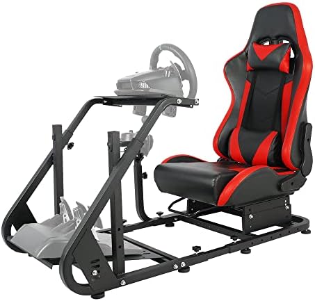 Marada Racing Simulator Kokpit, Crveno sjedalo Fit Logitech G25 G27 G29 G920 Throstmaster Fanatec