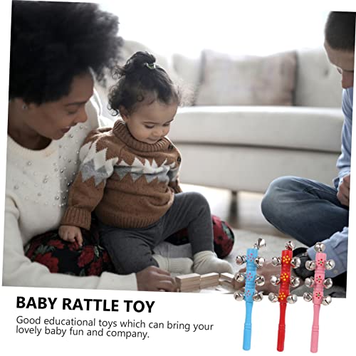 Toyvian 3kom ručno zvono dječje Edukativne igračke Igračke za smirenje novorođene igračke Santa Claus