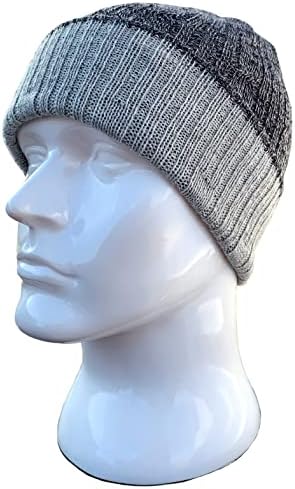 QoriQinti Unisex reverzibilni pleteni šešir od vune alpake, meka, lagana i topla.Rastezljiva zimska