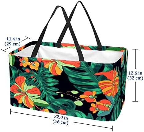 Ratgdn torba za višestruku za višestruku za višekratnu upotrebu kutije za skladištenje, tropsko dlano drvo
