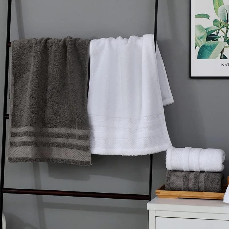 TJLSS pamučni ručnik za kupatilo za kupatilo Bijeli sivi ručnik za meko ručni ručnik za domaćin hotel