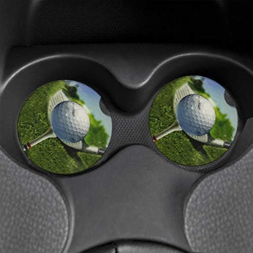 Nova vibracija golfball tee tee - okrugli apsorbentni prirodni kamen auto coaster set automatskog pića podmetačima