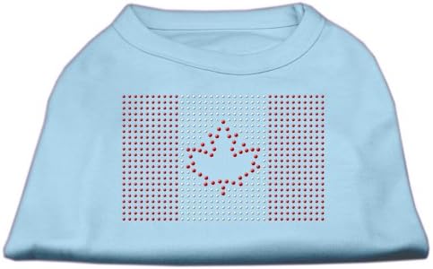 Mirage proizvodi za kućne ljubimce Kanadska zastava košulja za rhinestone, srednja, beba plava