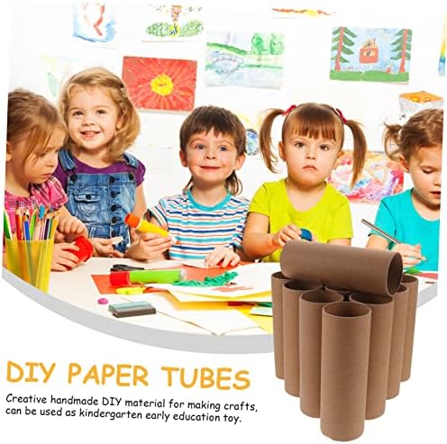 BESSPRBLE 12pcs rola za djecu za skladištenje papirnog cijevi Brown Crafting Roll ručno izrađeni zanatski papir