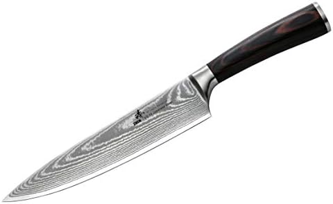 Zhen D5P japanski VG-10 67 Slojevi Damask čelični kuharski nož 8-inčni pribor za jelo, smeđe boje