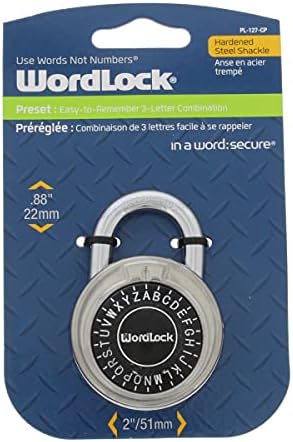 Wordlock PL-127-CP LPL127CP Classic Text kombinirani katanac, srebro