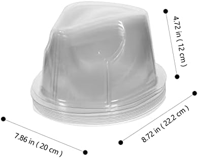 BESPORTBLE 10kom držač kaubojskog šešira šešir za djecu kaubojski šeširi za djecu Bejzbol šešir za pranje desktop stalak za odlaganje Aldult alat Pvc prozirni dječji Bejzbol šeširi kaubojski šešir stalak
