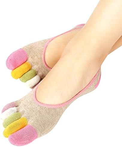 Žene 5 toe šareno joga sport non klizanje mekani prozračni masažni nožni čarapi Lakovi čarape