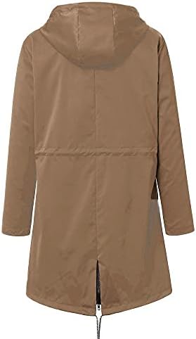 Zpervoba Kišne jakne za žene Vodootporni kišni kaput plus veličine Kaputi sa kapuljačom Jeseni