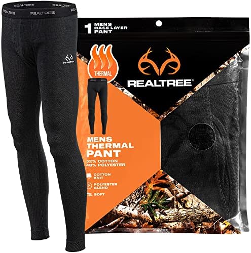 Realtree termo pantalone za muškarce - termo donji veš Long Johns donji deo-toplo i izolaciono -oprema za ekstremno hladno vreme, planinarenje