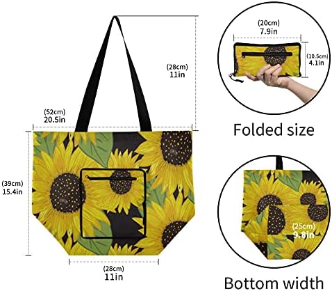 Suncokreti sklopiva torba za rame za višekratnu upotrebu torba za namirnice teška Školska torba torba za kupovinu