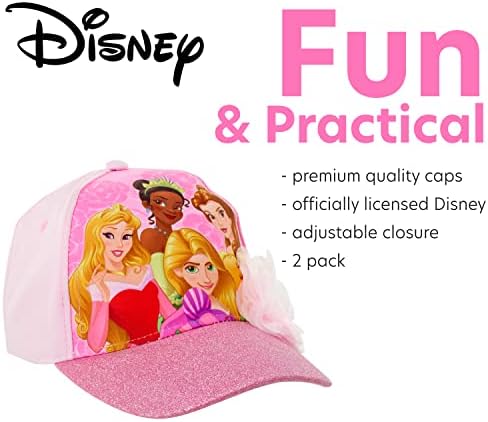Disney Devojke '2 Pack Princess Baseball Hat: Minnie Mouse, Encanto Mirabel, Princess, Fancy Nancy, Vampirina