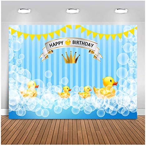 Plava Bubble slatka mala žuta patka tema za Sretan rođendan tematska fotografija pozadine djeca dječaci