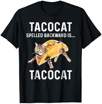 Tacocat Napisano Unazad Je Tacocat / Ljubav Mačka I Taco T-Shirt
