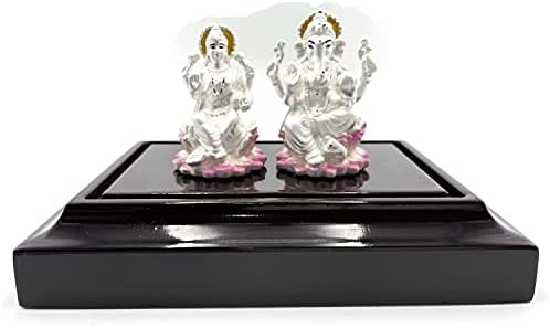 Balaji LLC 999 Pure Silver Ganesh & Lakshmi / Laxmi Idol / Statue / Murti