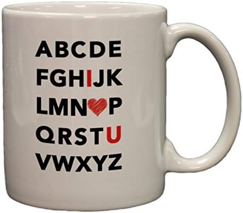 Predivna abeceda I Heart u 11oz krig kafe
