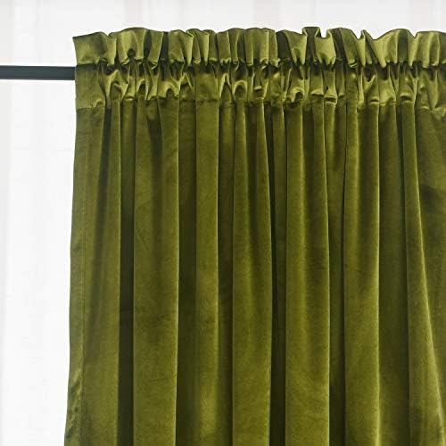 Roslynwood Velvet Curtains 2 set ploče, zamračenje toplotne izolirane velur džepne zavjese za spavaću sobu