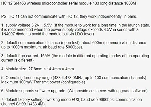 1 kom lot 33 velike udaljenosti 1000m si4463 bežični mikrokontroler serijski modul HC-12