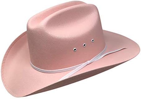 Western Express Kids Pink Cattleman slamnati šešir sa bijelom trakom