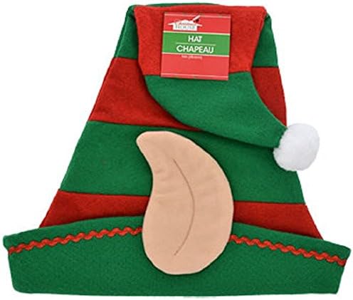 Božićna kuća 2 Pakovanje prugasti elf kape sa ušima, 19 inča