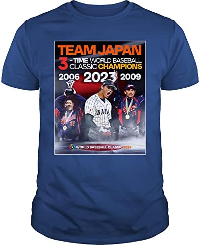 Tim Japan 3-time WBC Champions T-Shirt Japan Baseball World Classic Champions 2023 2009 2006 T-Shirt