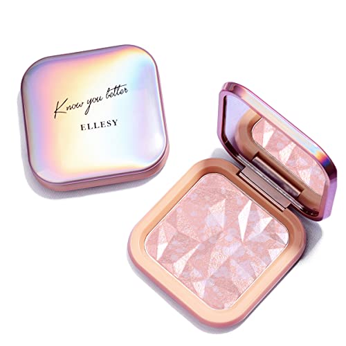 ELLESY highlighter makeup Palette dugotrajni puder za isticanje lica Shimmer Highlight Palette odgovara svim tonovima kože-RAINBOW GLOW
