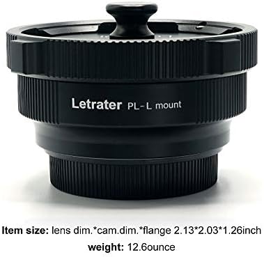 Letrater Adapter za sočiva PL-L za pl pretvarač sočiva u L kamere za montiranje-Panasonic S1 S1R S1H S5 / Leica SL SL2 CL TL / Sigma FP DLSR, mat crna
