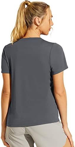 Haimont ženske atletske majice s kratkim rukavima, lagane suho fit crew vrat majice, majice Wicking tees