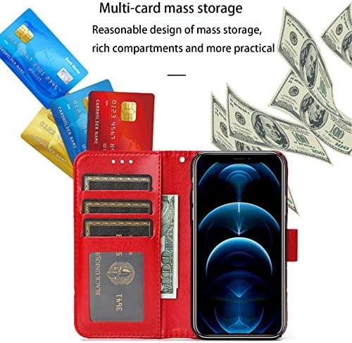 GUVAA novčanik za iPhone 14/14 Pro/14 Plus/14 Pro Max,kožna tanka zaštitna preklopna navlaka sa držačem kreditne kartice,magnetna kopča za žene i muškarce,smeđa,14 Pro 6.1
