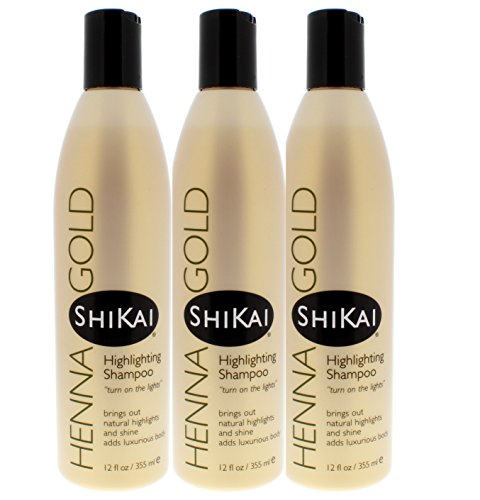 Shikai - Henna Gold Highlighting šampon, Ističe prirodne Highlights & Sjaj, dodaje luksuzno tijelo, Biljna Formula sa Ne-bojenje kane