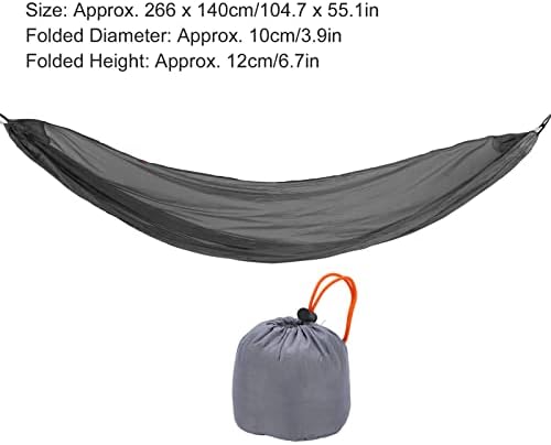 Viseća mreža, viseća mreža za kampovanje, prenosiva Padobranska viseća mreža sa torbom za odlaganje i kopčom za aktivnosti na otvorenom