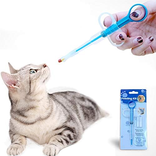 Ouou dozator pilula za kućne ljubimce, [2 Pakovanje] Komplet alata za uvlačenje lijekova za pse i mačke silikonske špriceve za Mačke Psi male životinje-Super izdržljiv i za višekratnu upotrebu izuzetno zgodan