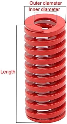 Hardverska proljetna tlačna opruga crvena srednje opterećenje pritiskanje Spring opruga opseg kalup plijesni proljetni prečnik 40mm x unutarnji promjer 20mm x dužina 40-300mm