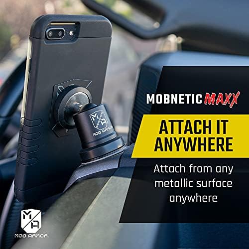 Mob Armor MobNetic Maxx - magnetni nosač za telefon - držač za mobilni telefon - držač za mobilni telefon za automobil, kamion, brod, ATV - nosač za pametni telefon & amp; držač-kompatibilan sa iPhoneom i Androidom