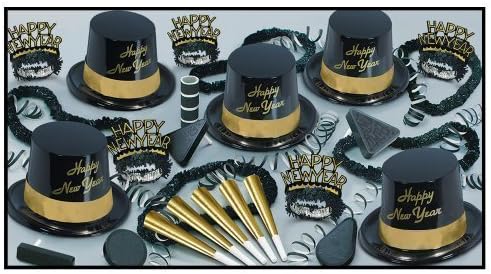 Gold Legacy-Illusion Black And Gold Party asortiman za 25 osoba Pkg/1