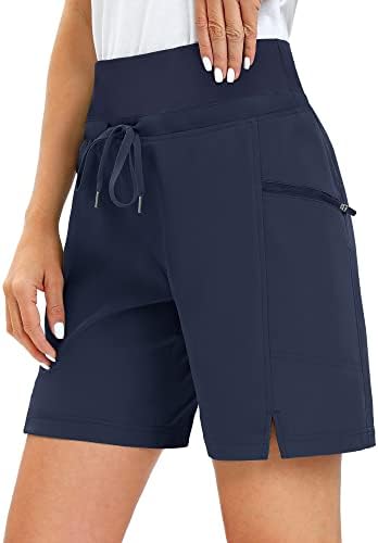 Ženske pješačke šorc sa džepovima sa zatvaračem 7 dugih bermudskih kratkih hlača za suhe lagane ljetne kratke hlače za žene