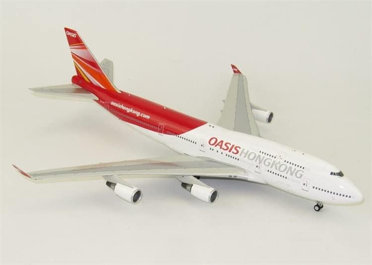 JFOX za Boeing 747-481 Oasis Hong Kong Airlines Ge verzija motora sa postoljem ograničeno izdanje aviona 1/200 DIECAST unaprijed izgrađen Model