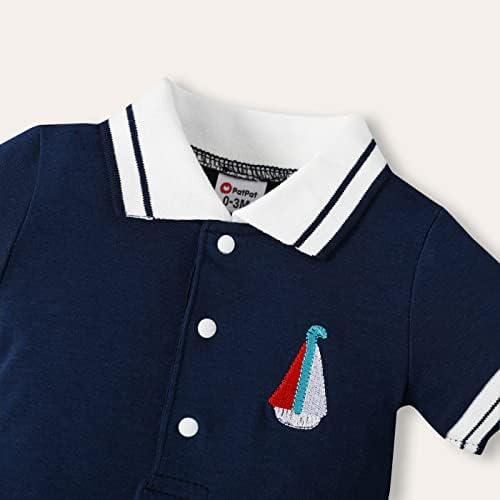 Baby Boy Rompers Outfits Baby Boy Polo kratki rukav Snap Rompers Toddler Boys OnePiece Romper