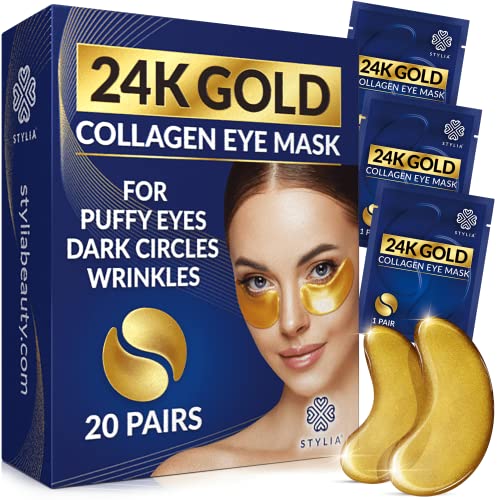 Stylia 20pc 24k zlatne maske ispod očiju + 10 maske za bradu
