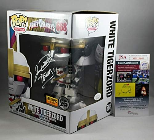 Jason David Frank potpisao Moćni Morphin Power Rangers White Tigerzord 6 Funko pop vinil Slika W / JSA COA